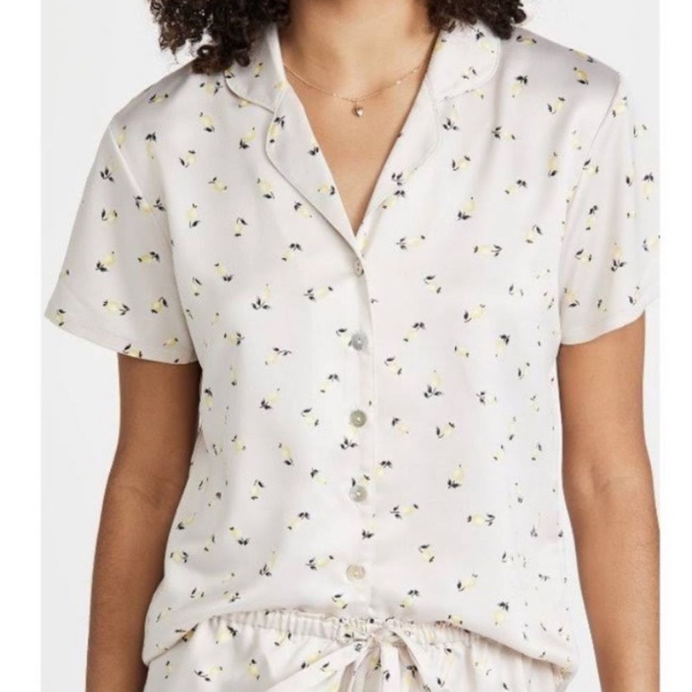 Flora Nikrooz | Katrina Lemon Pajama Satin Top Size‎ M